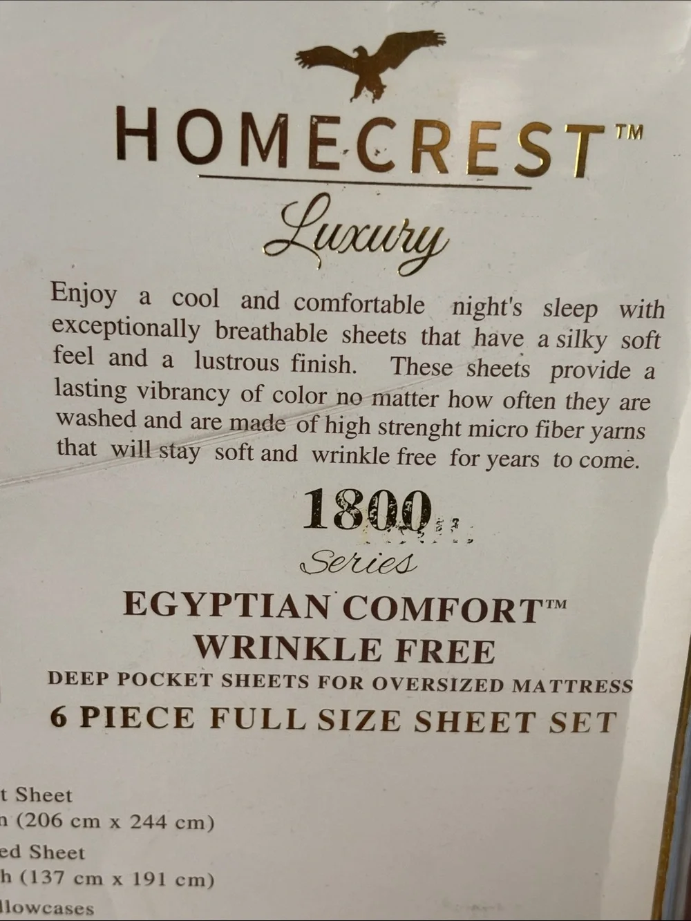 NWT Homecrest Luxury Supreme Sheet Set in Light Blue